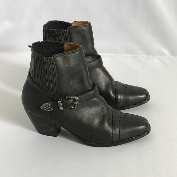 dingo Shoes - Dingo Women’s Black Leather Ankle Boots Size 6
